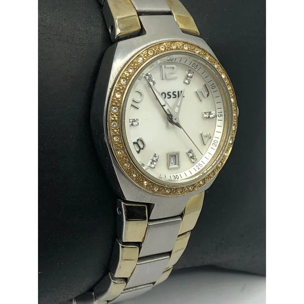 Fossil AM4187 Mens Two Tone Stainless Steel Analog Dial Quartz Wrist Watch HK465